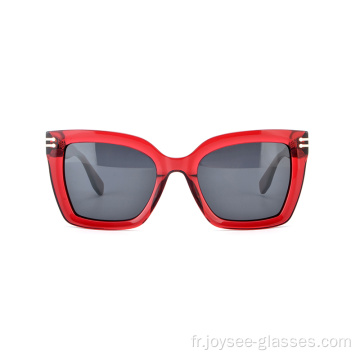 Nouvelles femmes à la mode Big Lenses Cat Eye Full Full Rim Acetate Sunnies